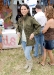 (EXCLUSIVE ACCESS) attends the 77kids by American Eagle Denim Decorating booth at