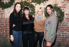 LOS ANGELES, CALIFORNIA - DECEMBER 06: Whitney Cummings, Sasha Abelson, President Love Leo Rescue, Hillary Duff and Olivia Munn attend the 1st Annual Cocktails For A Cause With Love Leo Rescue at Rolling Greens Los Angeles on December 06, 2018 in Los Angeles, California. (Photo by Jerritt Clark/Getty Images)
