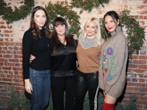 LOS ANGELES, CALIFORNIA - DECEMBER 06: Whitney Cummings, Sasha Abelson, President Love Leo Rescue, Hillary Duff and Olivia Munn attend the 1st Annual Cocktails For A Cause With Love Leo Rescue at Rolling Greens Los Angeles on December 06, 2018 in Los Angeles, California. (Photo by Jerritt Clark/Getty Images)