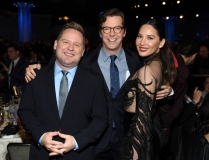 BEVERLY HILLS, CALIFORNIA - MARCH 28: (L-R) Scott Icenogle, Sean Hayes, and Olivia Munn attend the 30th Annual GLAAD Media Awards Los Angeles at The Beverly Hilton Hotel on March 28, 2019 in Beverly Hills, California. (Photo by Kevin Mazur/Getty Images for GLAAD)