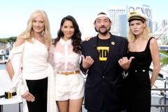 SAN DIEGO, CALIFORNIA - JULY 19: Joely RIchardson, Olivia Munn, Kevin Smith and Emma Greenwell attend the #IMDboat at San Diego Comic-Con 2019: Day Two at the IMDb Yacht on July 19, 2019 in San Diego, California. (Photo by Tommaso Boddi/Getty Images for IMDb)