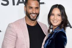 LOS ANGELES, CA - FEBRUARY 12:  Ricky Whittle and Olivia Munn attend the 2019 Winter TCA Tour - STARZ Red Carpet Event at 71Above on February 12, 2019 in Los Angeles, California.  (Photo by Gregg DeGuire/Getty Images)