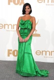 poses in the press room during the 63rd Annual Primetime Emmy Awards held at Nokia Theatre L.A. LIVE on September 18, 2011 in Los Angeles, California.