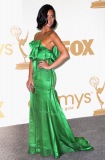 poses in the press room during the 63rd Primetime Emmy Awards at Nokia Theatre L.A. Live on September 18, 2011 in Los Angeles, United States.