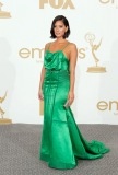 poses in press room during the 63rd Primetime Emmy Awards at the Nokia Theatre L.A. Live on September 18, 2011 in Los Angeles, United States.