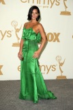 poses in press room during the 63rd Primetime Emmy Awards at the Nokia Theatre L.A. Live on September 18, 2011 in Los Angeles, United States.