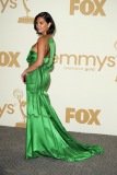 poses in press room during the 63rd Primetime Emmy Awards at the Nokia Theatre L.A. Live on September 18, 2011 in Los Angeles, United States.