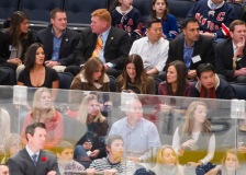 NEW YORK, NY - NOVEMBER 11: (L-R) Actress Olivia Munn, Alexi Ashe, actress Jennifer Carpenter, Alexi Ashe and guest attend the Carolina Hurricanes vs the New York Rangers game at Madison Square Garden on November 11, 2011 in New York City. (Photo by Michael Stewart/WireImage) *** Local Caption *** Olivia Munn;Alexi Ashe;Jennifer Carpenter;Alexi Ashe;