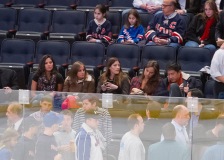 NEW YORK, NY - NOVEMBER 11: (L-R) Actress Olivia Munn, Alexi Ashe, actress Jennifer Carpenter, Alexi Ashe and guest attend the Carolina Hurricanes vs the New York Rangers game at Madison Square Garden on November 11, 2011 in New York City. (Photo by Michael Stewart/WireImage) *** Local Caption *** Olivia Munn;Alexi Ashe;Jennifer Carpenter;