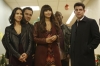 NEW GIRL: L-R: Angie (guest star Olivia Munn), Nick (Jake Johnson), Cece (Hannah Simone), Winston (Lamorne Morris) and Schmidt (Max Greenfield) look on as Jess reunites with Sam in the
