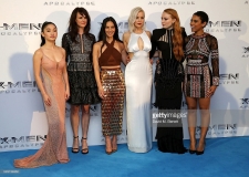 LONDON, ENGLAND - MAY 09: Lana Condor, Carloina Bartczac, Olivia Munn, Jennifer Lawrence, Sophie Turner and Alexandra Shipp attend a Global Fan Screening of