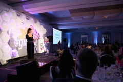 BEVERLY HILLS, CA - OCTOBER 14:  Honoree Olivia Munn speaks onstage during the Girl Up #GirlHero Awards Luncheon at SLS Hotel on October 14, 2018 in Beverly Hills, California.  (Photo by Rachel Murray/Getty Images for Girl Up)