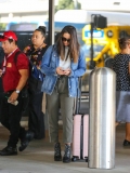 LOS ANGELES, CA - OCTOBER 09: Olivia Munn is seen at Los Angeles International Airport on October 09, 2018 in Los Angeles, California.  (Photo by BG023/Bauer-Griffin/GC Images)