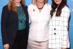 LOS ANGELES, CALIFORNIA - FEBRUARY 19: (L-R) Amber Tamblyn, EMILY's List President Stephanie Schriock, and Olivia Munn attend Raising Our Voices: Supporting More Women in Hollywood & Politics at Four Seasons Hotel Los Angeles in Beverly Hills on February 19, 2019 in Los Angeles, California. (Photo by Presley Ann/Getty Images for EMILY'S List)