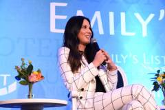 LOS ANGELES, CALIFORNIA - FEBRUARY 19: Olivia Munn speaks onstage during Raising Our Voices: Supporting More Women in Hollywood & Politics at Four Seasons Hotel Los Angeles in Beverly Hills on February 19, 2019 in Los Angeles, California. (Photo by Presley Ann/Getty Images for EMILY'S List)