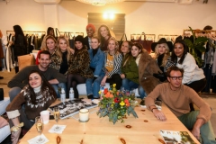 ASPEN, CO - FEBRUARY 04: Phoebe Tonkin, Jens Grede, Whitney Wolfe Herd, Kelly Sawyer Patricof, Olivia Munn, Halima Aden, Sara Foster, Elizabeth Chambers, Erin Foster, Jennifer Meyer, Jamie Schneider Mizrahi, Rachel Zoe, Emma Grede and Erik Torstensson attend the Frame and Bumble winter vacation Aspen store event on February 4, 2019 in Aspen, Colorado.  (Photo by Riccardo S. Savi/Getty Images for Frame Denim)