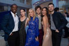 LOS ANGELES, CALIFORNIA - JUNE 17: (L-R) Adrian Lester, Emma Greenwell, Joely Richardson, Jon Fletcher, Olivia Munn and Ronan Raftery attend the LA Premiere of Starz's "The Rook" at The Getty Museum on June 17, 2019 in Los Angeles, California. (Photo by Emma McIntyre/Getty Images)