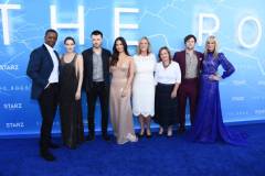 LOS ANGELES, CALIFORNIA - JUNE 17: L-R) Adrian Lester, Emma Greenwell, Ronan Raftery, Olivia Munn, Karyn Usher, Lisa Zwerling, Jon Fletcher and Joely Richardson arrive at the LA Premiere of Starz's "The Rook" at The Getty Museum on June 17, 2019 in Los Angeles, California. (Photo by Amanda Edwards/WireImage)