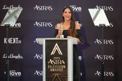 LOS ANGELES, CALIFORNIA - JUNE 10: Olivia Munn, recipient of the Trailblazer Award, speaks onstage during the 2025 Astra TV Awards at SLS Hotel, a Luxury Collection Hotel, Beverly Hills on June 10, 2025 in Los Angeles, California. (Photo by Kevin Winter/Getty Images)