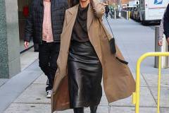 NEW YORK, NY - APRIL 10: Olivia Munn is seen on April 10, 2025 in New York City.  (Photo by Jason Howard/Bauer-Griffin/GC Images)