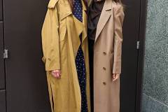 NEW YORK, NY - APRIL 10: Amanda Peet and Olivia Munn are seen at "The View" on April 10, 2025 in New York City.  (Photo by Jason Howard/Bauer-Griffin/GC Images)