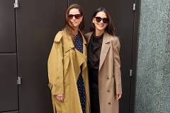 NEW YORK, NY - APRIL 10: Amanda Peet and Olivia Munn are seen at "The View" on April 10, 2025 in New York City.  (Photo by Jason Howard/Bauer-Griffin/GC Images)