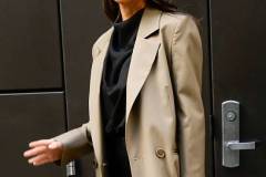 NEW YORK, NEW YORK - APRIL 10: Olivia Munn is seen at "The View" on April 10, 2025 in New York City. (Photo by Raymond Hall/GC Images)