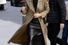 NEW YORK, NEW YORK - APRIL 10: Olivia Munn is seen at "The View" on April 10, 2025 in New York City. (Photo by Raymond Hall/GC Images)