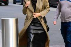 NEW YORK, NEW YORK - APRIL 10: Olivia Munn is seen at "The View" on April 10, 2025 in New York City. (Photo by Raymond Hall/GC Images)