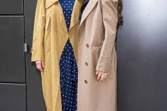 NEW YORK, NEW YORK - APRIL 10: Amanda Peet (L) and Olivia Munn are seen in SoHo on April 10, 2025 in New York City. (Photo by TheStewartofNY/GC Images)
