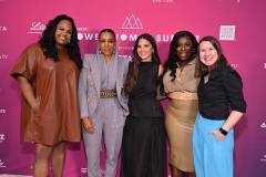 BEVERLY HILLS, CALIFORNIA - DECEMBER 02: (L-R) Natasha Rothwell, Karen Pittman, Olivia Munn, Uzo Aduba and Andi Ortiz attend TheWrap Power Women Summit 2025 at The Maybourne Beverly Hills on December 02, 2025 in Beverly Hills, California. (Photo by Michael Tullberg/Getty Images)