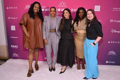 BEVERLY HILLS, CALIFORNIA - DECEMBER 02: (L-R) Natasha Rothwell, Karen Pittman, Olivia Munn, Uzo Aduba and Andi Ortiz attend TheWrap Power Women Summit 2025 at The Maybourne Beverly Hills on December 02, 2025 in Beverly Hills, California. (Photo by Michael Tullberg/Getty Images)
