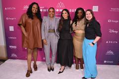 BEVERLY HILLS, CALIFORNIA - DECEMBER 02: (L-R) Natasha Rothwell, Karen Pittman, Olivia Munn, Uzo Aduba and Andi Ortiz attend TheWrap Power Women Summit 2025 at The Maybourne Beverly Hills on December 02, 2025 in Beverly Hills, California. (Photo by Michael Tullberg/Getty Images)