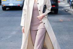 NEW YORK, NEW YORK - APRIL 09: Olivia Munn is seen in Midtown on April 09, 2025 in New York City. (Photo by TheStewartofNY/GC Images)