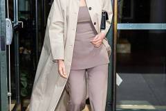 NEW YORK, NEW YORK - APRIL 09: Olivia Munn is seen in Midtown on April 09, 2025 in New York City. (Photo by TheStewartofNY/GC Images)