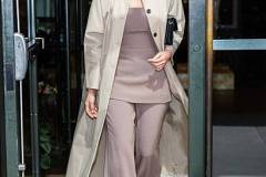 NEW YORK, NEW YORK - APRIL 09: Olivia Munn is seen in Midtown on April 09, 2025 in New York City. (Photo by TheStewartofNY/GC Images)