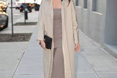 NEW YORK, NEW YORK - APRIL 09: Olivia Munn leaves "The Daily Show" in Midtown West on April 09, 2025 in New York City. (Photo by James Devaney/GC Images)