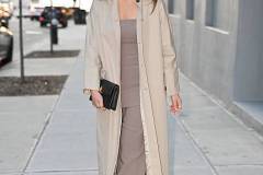 NEW YORK, NEW YORK - APRIL 09: Olivia Munn leaves "The Daily Show" in Midtown West on April 09, 2025 in New York City. (Photo by James Devaney/GC Images)