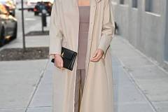 NEW YORK, NEW YORK - APRIL 09: Olivia Munn leaves "The Daily Show" in Midtown West on April 09, 2025 in New York City. (Photo by James Devaney/GC Images)