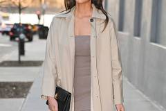 NEW YORK, NEW YORK - APRIL 09: Olivia Munn leaves "The Daily Show" in Midtown West on April 09, 2025 in New York City. (Photo by James Devaney/GC Images)