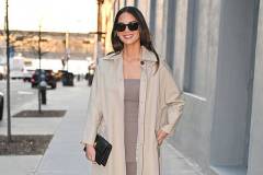 NEW YORK, NEW YORK - APRIL 09: Olivia Munn leaves "The Daily Show" in Midtown West on April 09, 2025 in New York City. (Photo by James Devaney/GC Images)