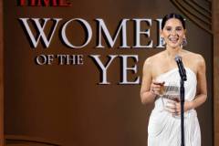 WEST HOLLYWOOD, CALIFORNIA - FEBRUARY 25: Olivia Munn speaks onstage during the TIME Women of the Year Gala at The West Hollywood EDITION on February 25, 2025 in West Hollywood, California. (Photo by Stefanie Keenan/Getty Images for TIME)