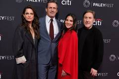 HOLLYWOOD, CALIFORNIA - APRIL 11: (L-R) Amanda Peet, Jon Hamm, Olivia Munn and Jonathan Tropper attend Apple TV's "Your Friends and Neighbors" during 2026 PaleyFest LA at Dolby Theatre on April 11, 2026 in Hollywood, California.  (Photo by Kevin Winter/Getty Images)