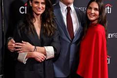 HOLLYWOOD, CALIFORNIA - APRIL 11: (L-R) Amanda Peet, Jon Hamm and Olivia Munn attend Apple TV's "Your Friends and Neighbors" during 2026 PaleyFest LA at Dolby Theatre on April 11, 2026 in Hollywood, California.  (Photo by Kevin Winter/Getty Images)