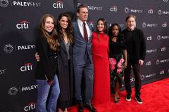 HOLLYWOOD, CALIFORNIA - APRIL 11: (L-R) Ali Woodruff, Amanda Peet, Jon Hamm, Olivia Munn, Rita Cooper Lee and Jonathan Tropper attend Apple TV's "Your Friends and Neighbors" during 2026 PaleyFest LA at Dolby Theatre on April 11, 2026 in Hollywood, California.  (Photo by Kevin Winter/Getty Images)