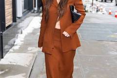 NEW YORK, NEW YORK - FEBRUARY 11: Olivia Munn attends the Proenza Schouler fashion show during New York Fashion Week at 145 Delancey on February 11, 2026 in New York City. (Photo by TheStewartofNY/GC Images)