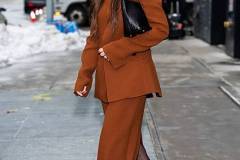NEW YORK, NEW YORK - FEBRUARY 11: Olivia Munn attends the Proenza Schouler fashion show during New York Fashion Week at 145 Delancey on February 11, 2026 in New York City. (Photo by TheStewartofNY/GC Images)