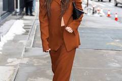 NEW YORK, NEW YORK - FEBRUARY 11: Olivia Munn attends the Proenza Schouler fashion show during New York Fashion Week at 145 Delancey on February 11, 2026 in New York City. (Photo by TheStewartofNY/GC Images)