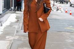 NEW YORK, NEW YORK - FEBRUARY 11: Olivia Munn attends the Proenza Schouler fashion show during New York Fashion Week at 145 Delancey on February 11, 2026 in New York City. (Photo by TheStewartofNY/GC Images)