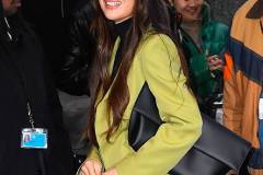 NEW YORK, NEW YORK - MARCH 30: Olivia Munn is seen outside arriving at "ABC Studio" on March 30, 2026 in New York City. (Photo by Raymond Hall/GC Images)